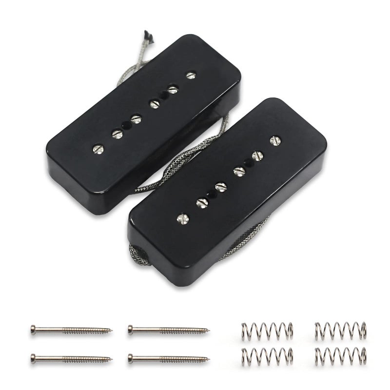 SAPHUE 2pcs Vintage Alnico 5 Soapbar P-90 Guitar Pickup Neck or Bridge Pickup Guitar Accessories(LP P90 Guitar) - Image 1